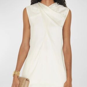 Burberry Greta Twist-Front Blouse Size 0 NWT